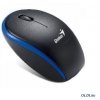Мышь Genius Traveler 9000 B-B, беспроводная оптическая BlueEye, 1200 dpi, mini-ресивер, 3 кнопки, black-blue, Hanger