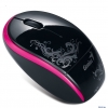 Мышь Genius Traveler 9000 беспроводная оптическая BlueEye, 1200 dpi, mini-ресивер, 3 кнопки, black-pink (Tattoo Series), Hanger