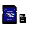 (SD-C08GJ(BL5A) Карта памяти Toshiba, стандарт microSDHC класс 4, 8 Gb с адаптером SD (SDMicro4-8GB/T-NEW)