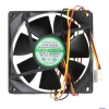 Вентилятор для корпуса  Evercool [EC8025M12SA], 80x80x25 mm, 2500 rpm, черный