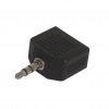 Адаптер 2x3.5 мм Jack (f) - 3.5 мм Jack (m), стерео, черный (BAAA095-B)