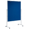 Доска мобильная Moderation Boards двухсторонняя, 150х120, текстильная (синяя), 3 уровня высоты. (63803-82)