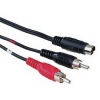 Кабель адаптер S-Video - 2xRCA "тюльпан" (m-m), 2.0 м, черный, Hama     [ObV] (H-43548)