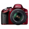 PhotoCamera Nikon D3200 KIT red 24.2Mpix 18-55VR 3" 1080p SD Набор с объективомEN-EL14  (VBA331K001)
