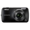 PhotoCamera Nikon CoolPix S800c black 16Mpix Zoom10x 3.5" 1080p 1700Mb SDHC BSI-CMOS IS TouLCD 0fr/s HDMI WiFi GPS EN-EL12  (VNA201E1)