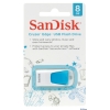 Внешний накопитель 8GB USB Drive <USB 2.0> SanDisk Cruzer Edge White Blue (SDCZ51W-008G-B35B)