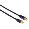 Кабель USB 2.0 A-B (m-m), 1.5 м, позолоченные контакты, экранированный, черный/фиолетовый, Hama     [PbC] (H-20172)
