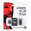 Флеш карта microSDHC 4Gb Class4 Kingston Multi Kit MBLY4G2/4GB + adapter + USB reader