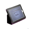 Чехол Jet.A IC10-25N для Apple iPad NEW, iPad 2 и 4 Smart Cover (Чехол из натуральной 100% мягкой кожи, работает как подставка) Черный/Фиолетовый