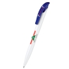 Шариковая ручка СHALLENGER BASIC SENATOR белый корпус/синий клип, цвет чернил черный (-S2416w/blu)