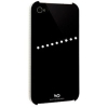 Чехол для iPhone 4/4S, WHITE DIAMONDS, iPhone4 Sash Black, пластик, украшен кристаллами Swarovski, чёрный. (WD-1110SAS6)