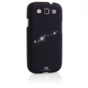 Чехол для Galaxy SIII, WHITE DIAMONDS, GS3 Sash Black, пластик, украшен кристаллами Swarovski, чёрный. (WD-2210SAS6)