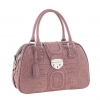 Сумка женская с 2 ручками,35*35*15см, натуральная кожа, тиснение крокодил, розовая (TS-6303-129)