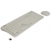 Gigabyte <GK-KM7580 White> (Кл-ра,  М/Мед,FM,USB+Мышь3кн,Optical,Roll,FM,USB) <545871/547936>