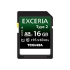 (SD-X16T2(BL7) Карта памяти Toshiba EXCERIA, стандарт SDHC класс 10 (UHS I) Type 2, 16 Gb (SD10-16GB/T-ET2)