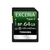 (SD-X64T2(BL7) Карта памяти Toshiba EXCERIA, стандарт SDHC класс 10 (UHS I) Type 2, 64 Gb (SD10-64GB/T-ET2)
