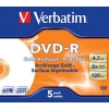 DVD-R Verbatim  4.7Gb, 8x, ARCHIVAL GRADE, 5шт., Jewel Case, (43638), записываемый DVD диск (DVD-RJ005AG/V16)