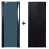 Двери Lanmaster Business 47U, стекло, задняя распашная TWT-CBB-DR47-8X-S-G1 черный
