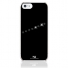 Чехол для iPhone 5, WHITE DIAMONDS, iPhone5 Sash Black, пластик, украшен кристаллами Swarovski, чёрный. (WD-1210SAS6)