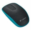 Мышь беспроводная Logitech Zone Touch Mouse T400, Цвет черный с голубой вставкой (910-003314)