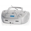 Аудиомагнитола BBK BX318U серебристый 5Вт/CD/CDRW/MP3/FM(an)/USB