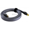 VCOM <CG577S-2.43 Flat Silver> Кабель HDMI to HDMI (19M -19M)>  2.43м ver1.4 плоский