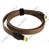 VCOM <CG577G-1.22 Flat Golden> Кабель HDMI to HDMI (19M -19M) 1.22м  ver1.4 плоский