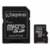 (SDCX10/64GB) Карта памяти Kingston, стандарт microSDXC класс 10, 64Gb (SDMicro10-64GB/K)