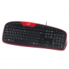 Клавиатура Genius KB-M205, PS/2, 6 горячих клавиш, red, Сolour box (G-KB M205 PS/2 R)