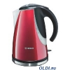 Чайник электрический Bosch TWK7704 мощность — 2200Вт; объем — 1.7л; корпус — пластик; фильтр от накипи, блокировка крышки; цвет — красный (TWK7704RU)
