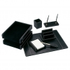 Настольный набор из MDF/иск. кожа , 7 предметов, черный, Good Sunrise (-BK7W-1A)