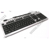 Клавиатура Gembird KBL-007-White  Black <USB> 104КЛ,  подсветка клавиш