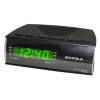 Радиобудильник Supra SA-38FM черный LCD подсв:зеленая часы:цифровые AM/FM