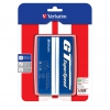 (53083) HDD портативный накопитель Вербатим GT SUPERSPEED USB 3.0, 1TB 2.5", синий/белый (HDD-1TB/VER2.5GTBW)