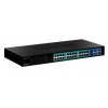 Коммутатор TRENDnet TPE-224WS 24 PoE-порта 10/100 Мбит/с, 4 Gigabit Ethernet и 2 разъёма Mini-GBIC