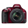 PhotoCamera Nikon D5200 kit red 24.1Mpix 18-55VR 3" 1080p SDHC turLCD Набор с объективомEN-EL14  (VBA351K001)