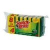 Губка Scotch-Brite классическая формованная, 8 шт (70мм х 90мм), 3М (-XN-0045-0011-4)