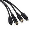Кабель S-Video + оптический ODT(Toslink) (m-m), 1.5 м, позолоченные контакты, черный, Hama     [ObV] (H-44017)