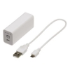 Аккумулятор универсальный внешний 2600 мАч, micro USB, 5 В/1000 мА, белый, Hama     [OhG] (H-115919)