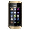 Мобильный телефон Nokia 308 светло-золотистый моноблок 2Sim 3.0" BT GPS  (0022F59)