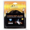 Кабель HDMI - HDMI Jet.A JA-HD5 v.1,4/плоское поперечное сечение провода/поддержка 3D,Full HD 720P/1080P,коннекторы покрыты 24-каратным золотом/5м