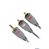 Кабель Audio Jack 3.5M/2xRCA Belsis Sparks SG1138/BGL1138 5m GOLD
