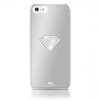 Чехол для iPhone 5, WHITE DIAMONDS, iPhone5 Rainbow Silver, пластик, украшен кристаллами Swarovski, серебристый. (WD-1210RAI45)