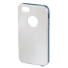Футляр Hybrid для Apple iPhone 5, две детали: рамка+крышка, белый/голубой, Hama     [ObG] (H-118914)