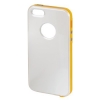 Футляр Hybrid для Apple iPhone 5, две детали: рамка+крышка, белый/оранжевый, Hama     [ObG] (H-118915)
