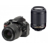 PhotoCamera Nikon D3100 KIT black 14.2Mpix 18-55II (без VR) / 55-200VR 3" 720p SD Набор с объективамиLi-Ion  (VBA280KR16)