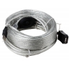 Кабель удлинитель активный(с усилителем) USB2.0-repeater,  AM/AF 15м Aopen ACU823-15M