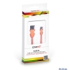 Кабель USB 2.0 AM/microB 1м Onext, эластичный оранжевый