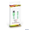 Кабель USB 2.0 AM/microB 1м Onext, эластичный зеленый