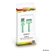Кабель  Onext USB2.0  to  iPhone 4\4s\iPod\iPad  (30 pin) эластичный зеленый    1м